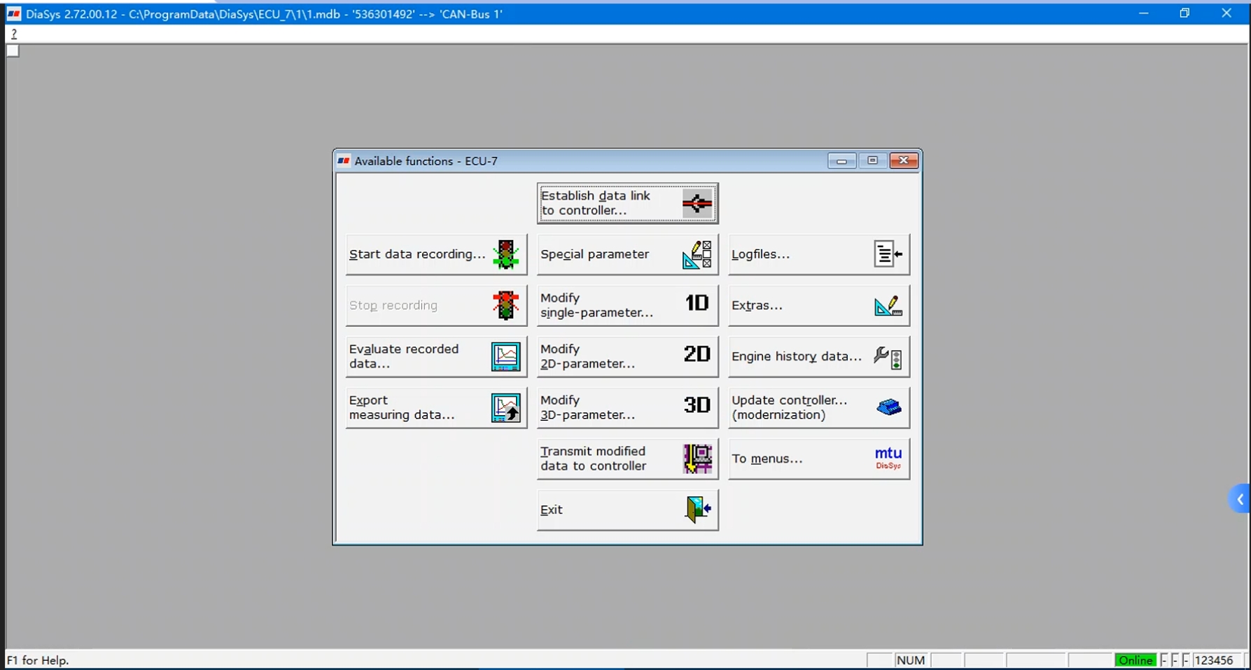 MTU Software (USB-to-CAN) 2.74 software for truck diesel engines - 我的网站